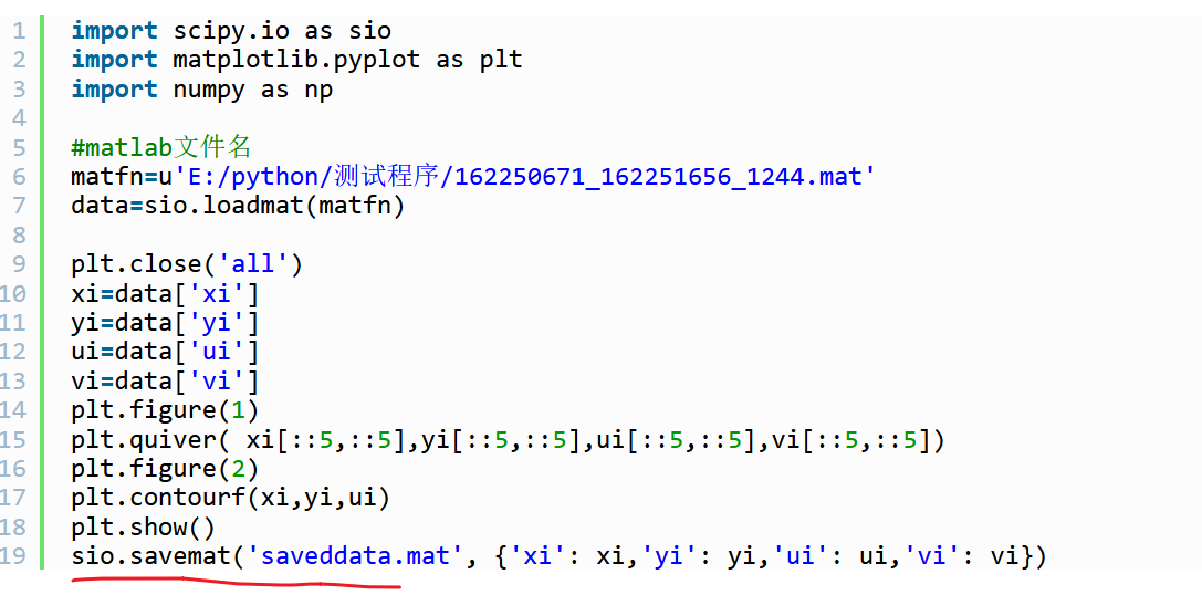 scipy loadmat