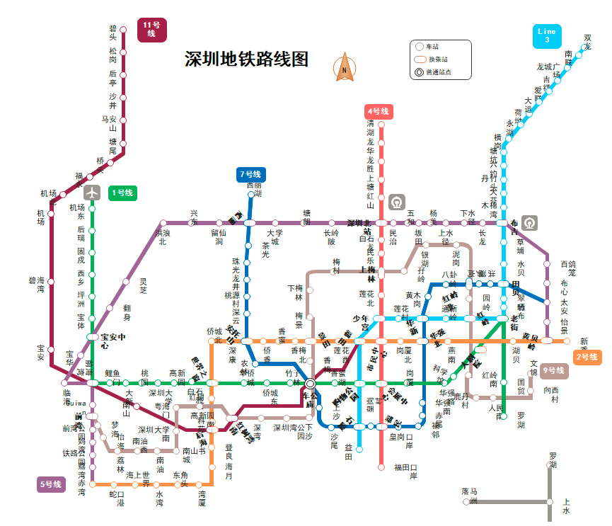 地铁平面图简单图片