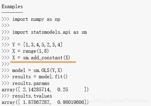 Python statsmodel回归 添加截距项_python里面pandas做回归怎么添加截距项-CSDN博客