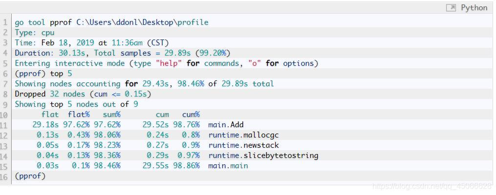 Golang性能分析工具PProf的使用_golang pprof使用-CSDN博客