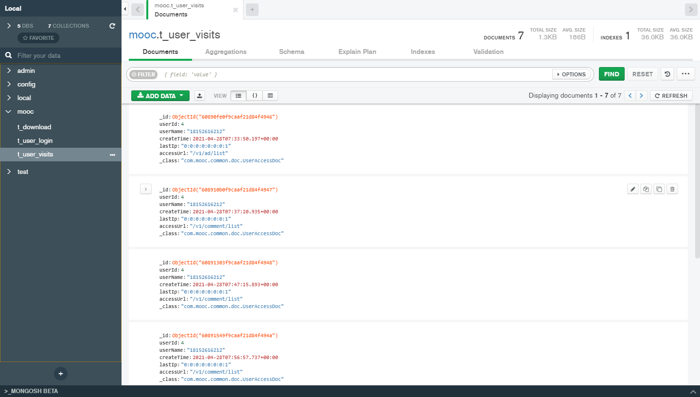 idea+springboot+mongodb的实战使用分享