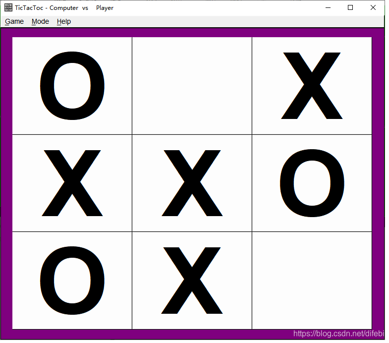 井字棋游戏界面