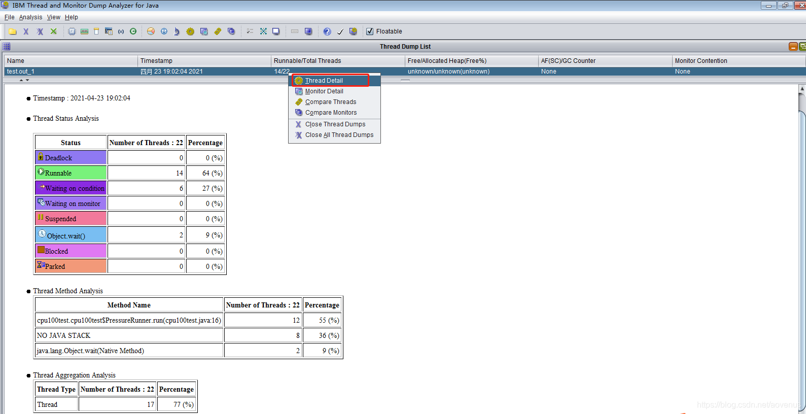 Jstack分析工具——IBM Thread and Monitor Dump Analyzer for Java_jstack下载-CSDN博客