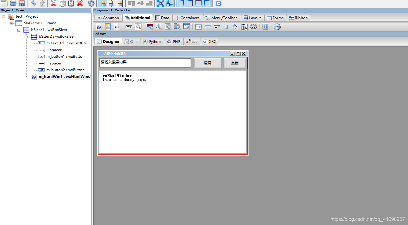 wxpython学习笔记之HTMLWindow创建搜索工具_wxformbuilder wxhtmlwindow运行本地html-CSDN博客