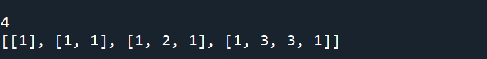 python 格式化打印杨辉三角形 递归 （代码 + 注释）重庆邮电大学python作业