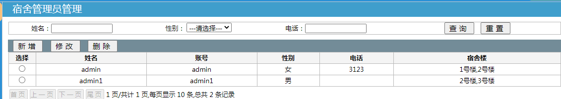 java学生宿舍管理系统，来了就点个赞再走呗，即将毕业的兄弟有福了