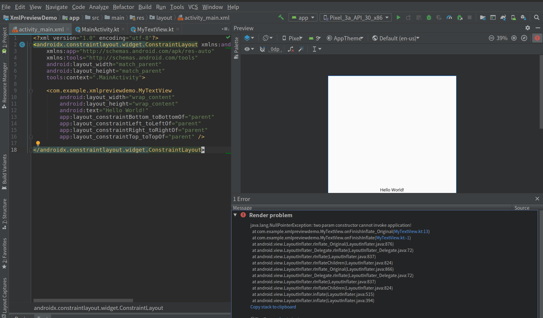 Android Studio自定义视图无法预览_android studio 自定义图片 不显示预览-CSDN博客