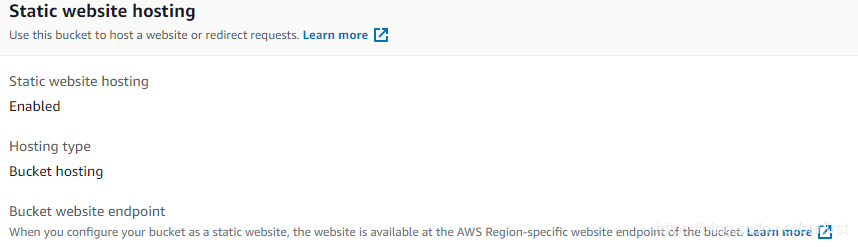 Static website hosting
