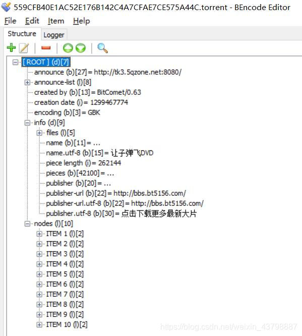 Bencode Editor B编码与BT种子文件分析,以及模仿json-cpp写一个B编码解析器_bt文件编码解析-CSDN博客