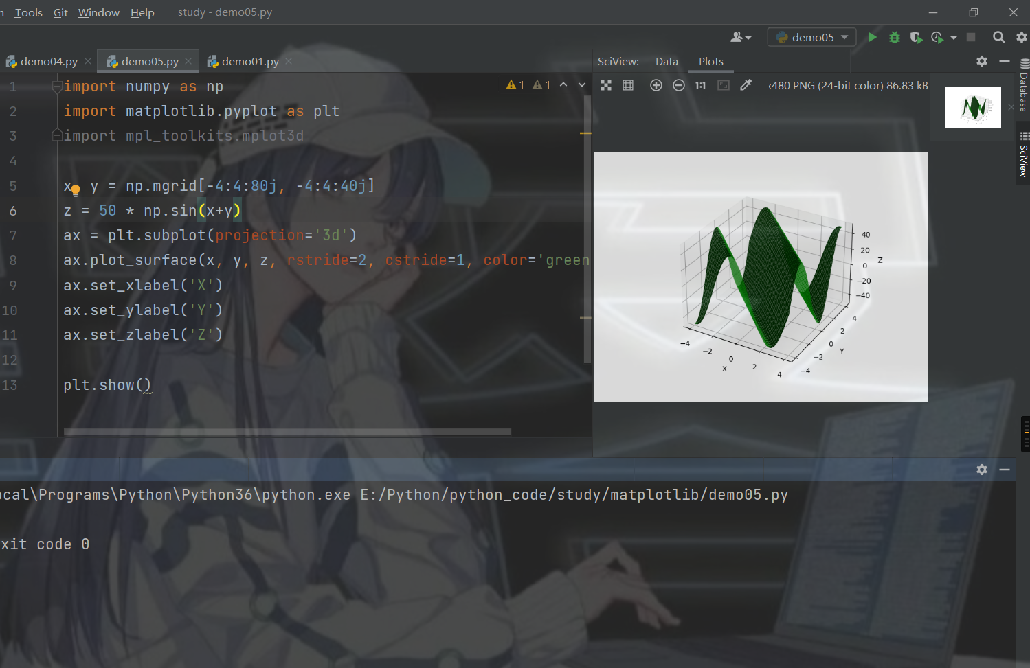 python plots右侧展示窗口看着不爽怎么办？教你修改pycharm设置，360度查看plt.show()画出来的图像_python右侧 ...