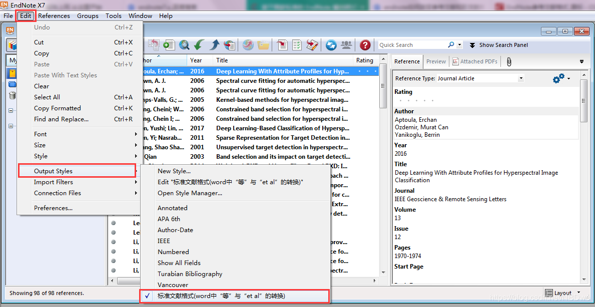 EndNote7.x/9.x 中基于国家标准的 EndNote 输出样式模板使用说明_那个endnote styles最标准-CSDN博客