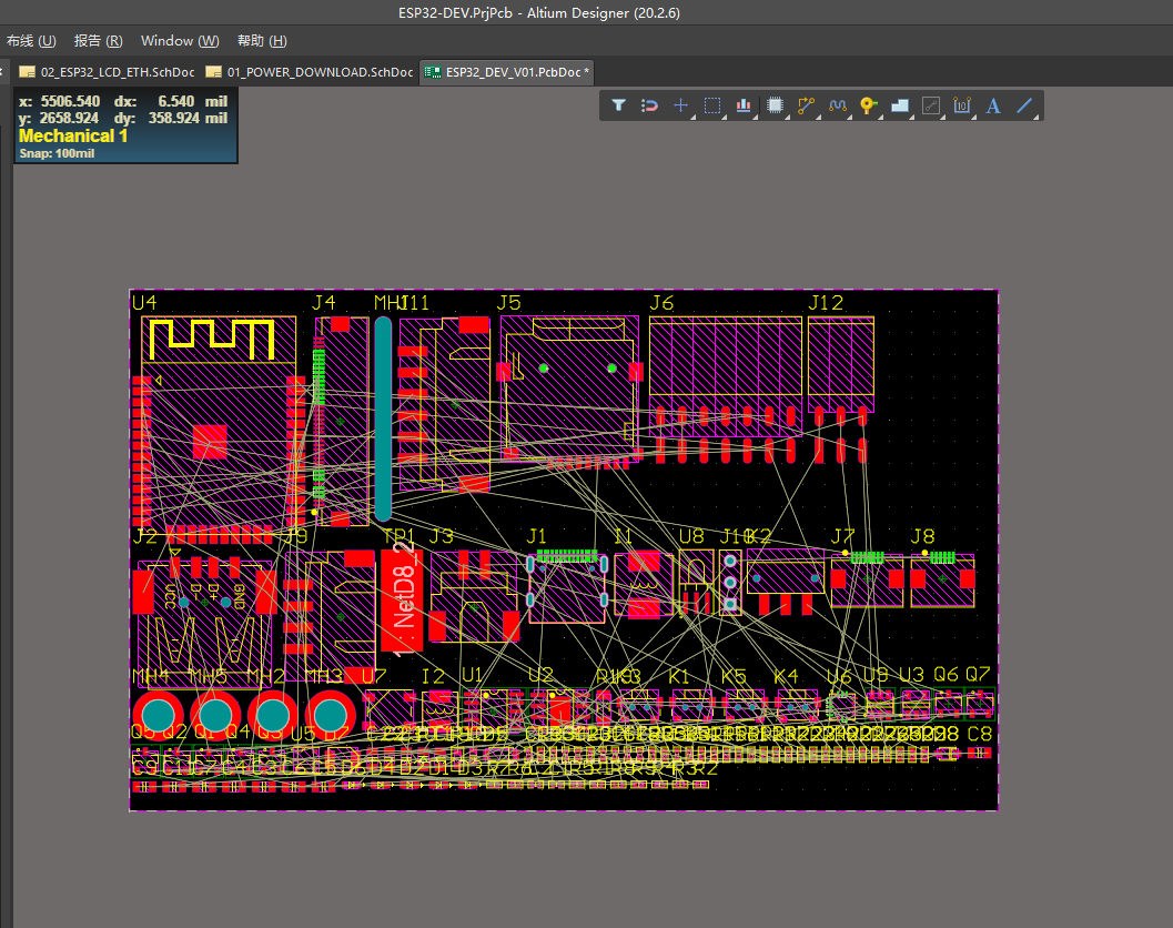 Altium AD20的PCB板框绘制、定义板子形状、重新设置原点、放置尺寸标注_ad板框画在哪一层-CSDN博客