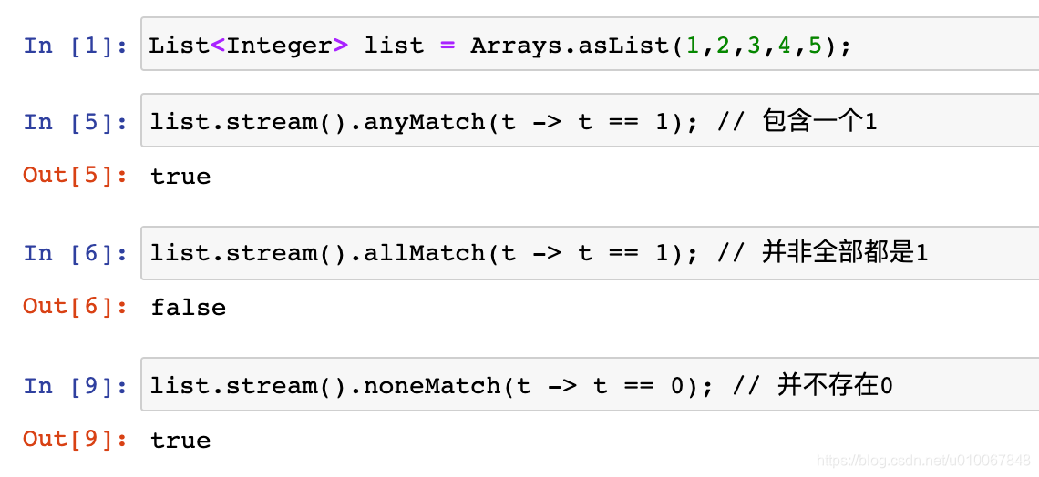 JAVA8 stream().anyMatch() / allMatch() / noneMatch() 详解_小懒懒喵的博客-CSDN博客