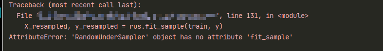 AttributeError: ‘RandomUnderSampler‘ object has no attribute ‘fit ... image.
