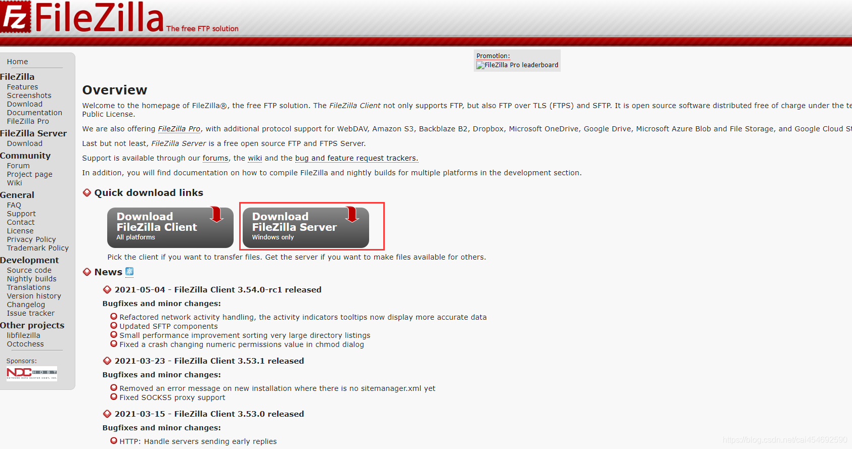 FileZilla Server搭建Ftp服务端