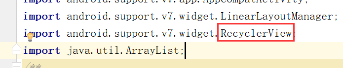 Android Studio Import Android Support V Widget Recyclerview Recyclerview Android