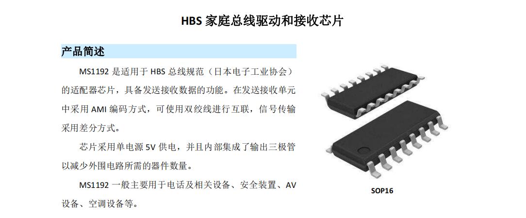 接口芯片 - MS1192