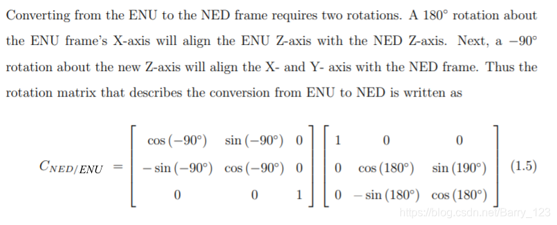 导航坐标系变换关系ecef转ned Csdn博客 6573