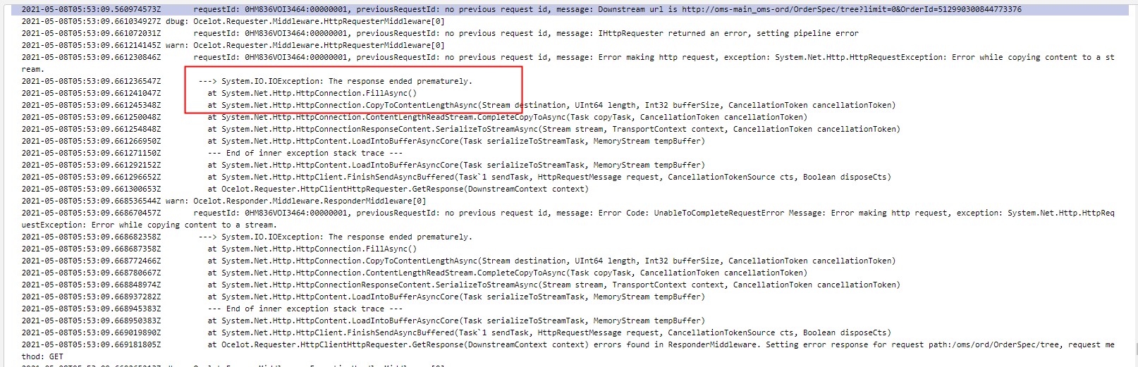 记录一次Nginx转发请求给Ocelot网关响应500错误排查_the response ended prematurelyCSDN博客