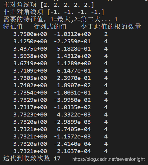 特征多项式法(characteristic polynomial )求特征值(结合lanczos和householder)(python,数值积分)