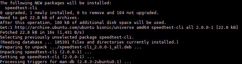 [Server Management] on the Ubuntu installation using speedtest-cli tool ...