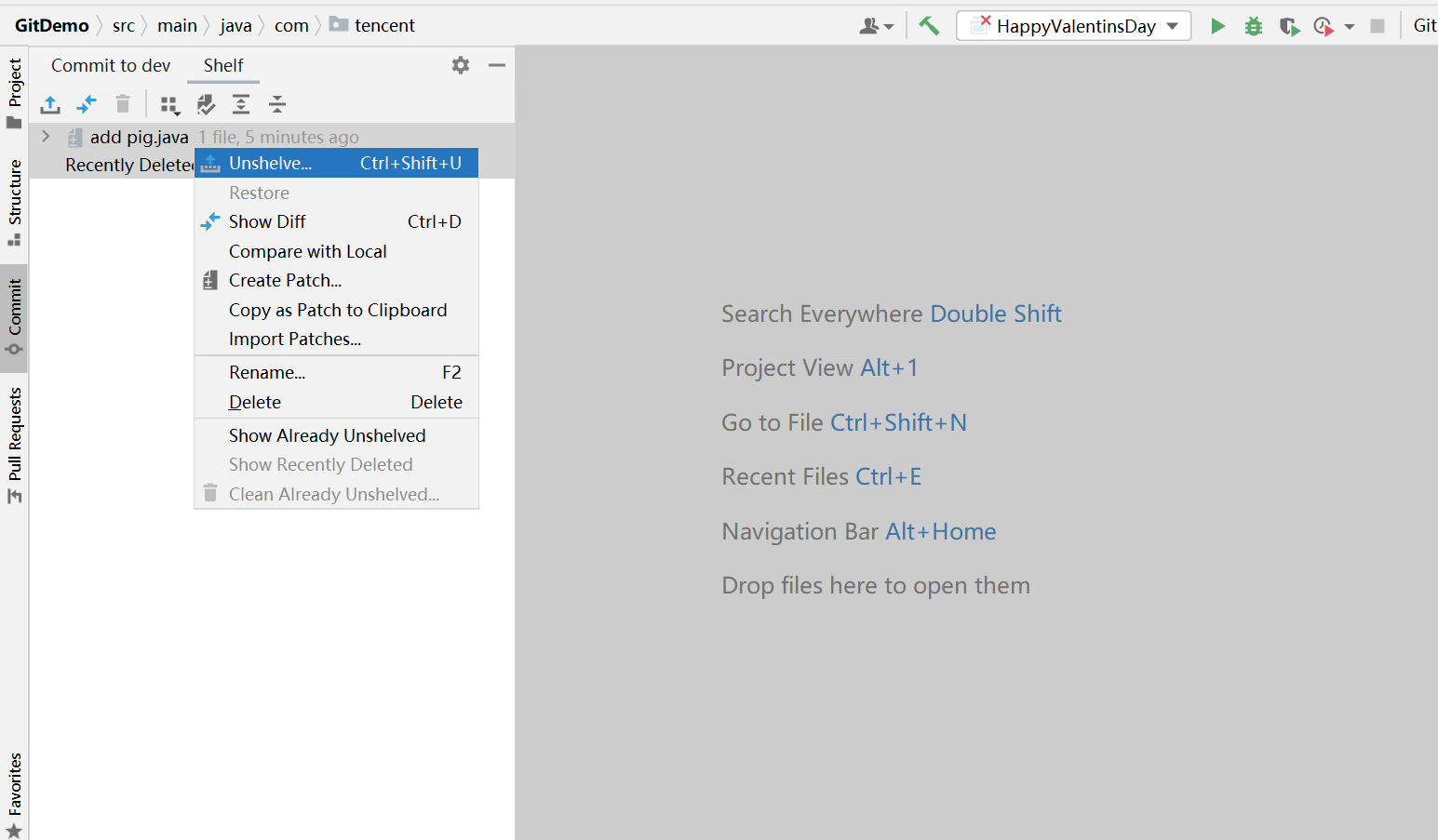 idea中好用的git shelve changes和stash changesCSDN博客