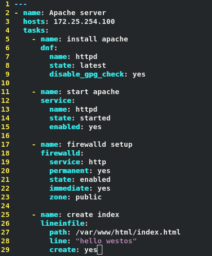 ansible中playbook的介绍