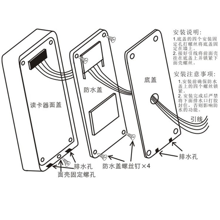 韦根协议W26|W34通讯CPU卡读头HX-W26CPU在门禁梯控设备集成安装注意事项