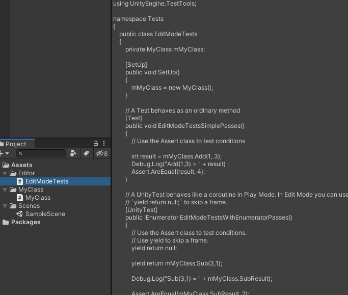 Unity 基础 之 简单介绍与使用 单元测试 Test Runner（NUnit） / Assert 基于 2019.3.x_unity