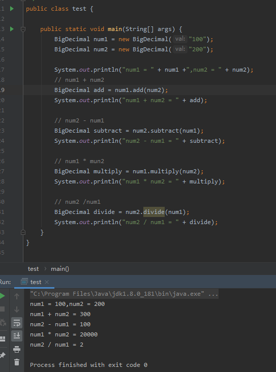 【JAVA】Java中BigDecimal类型的加减乘除运算_java bigdecimal加减乘除运算-CSDN博客