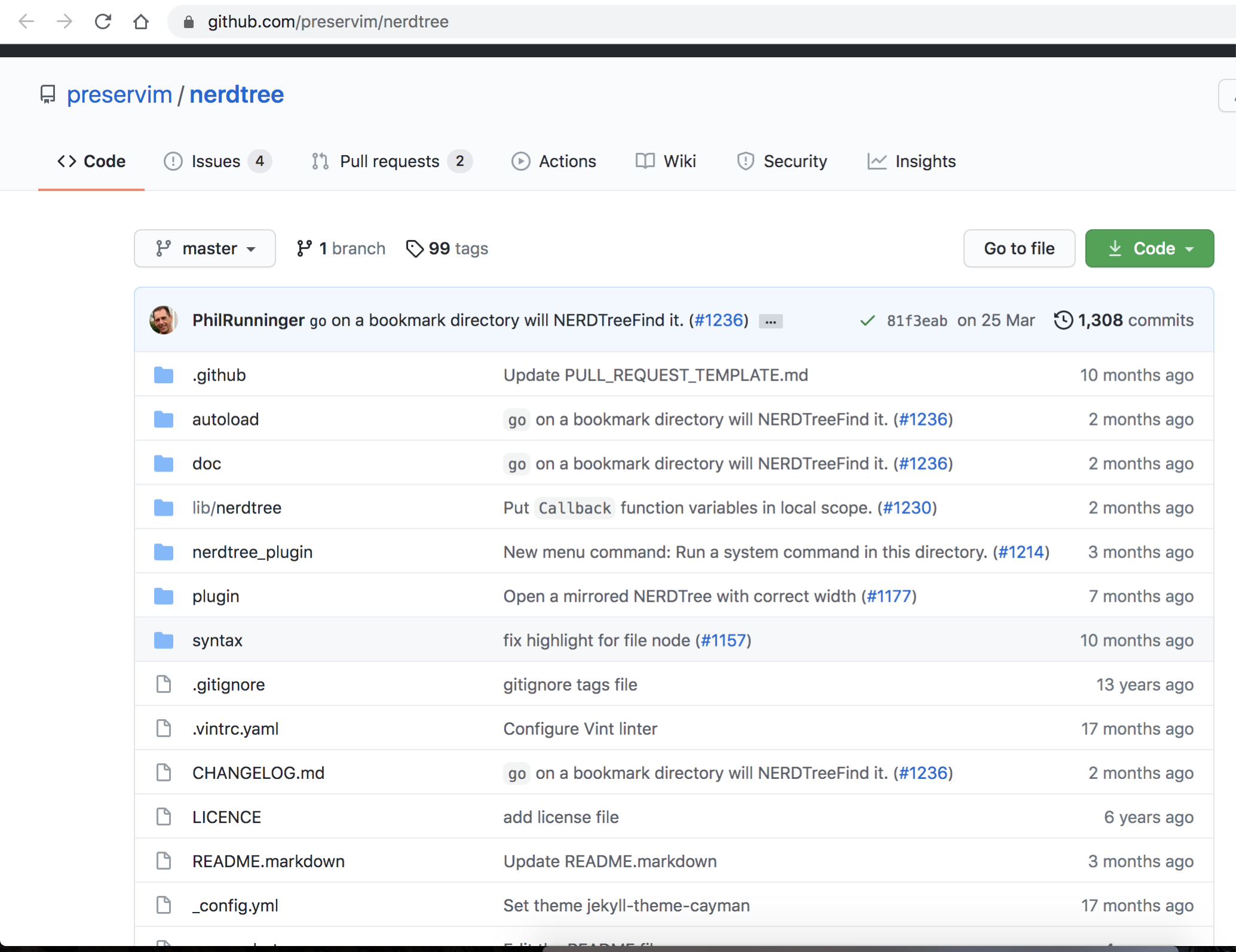 Linux-vim plugin - Nerdtree - Programmer Sought