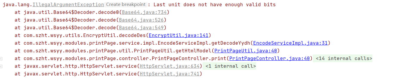 java.lang.IllegalArgumentException: Last unit does not have enough ...