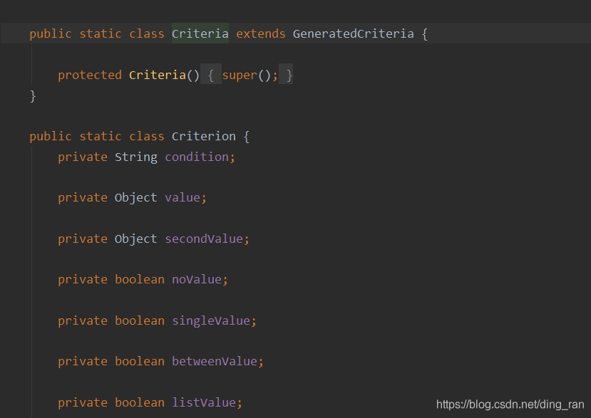 Mybatis自动生成的Example类详解_mybatis exampleCSDN博客