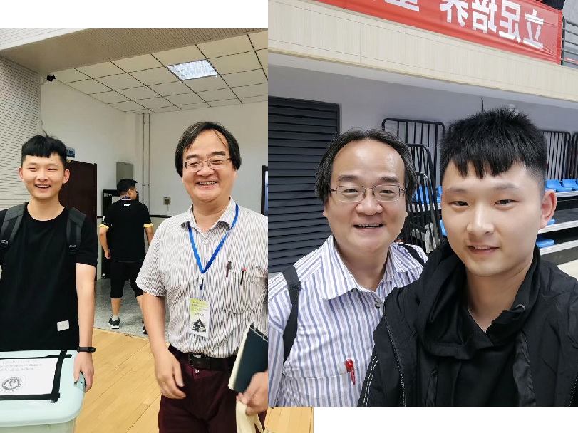 ▲ 与中奖同学在智能车竞赛比赛现场合影