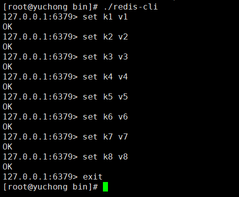 进入Redis客户端，在20s内操作5次key并退出