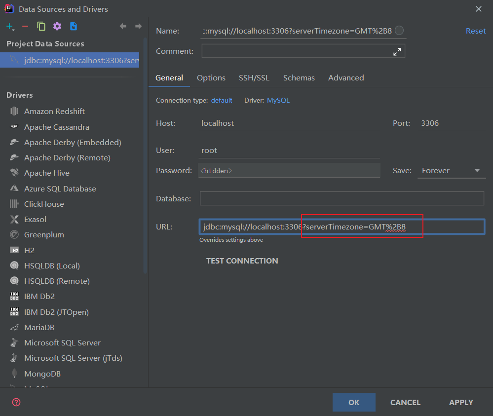 IDEA  连接MySQL报错 Server returns invalid timezone.Need to set ‘serverTimezone‘ property.   解决办法