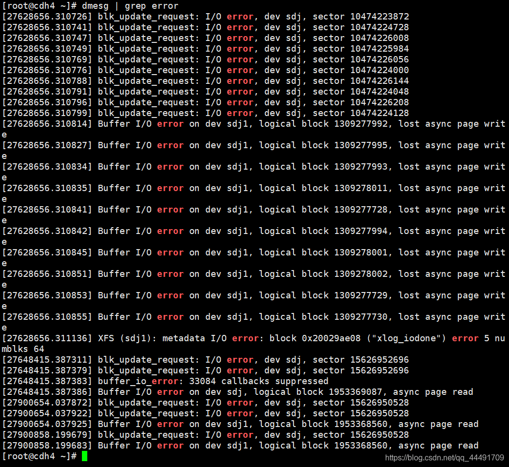 dmesg | grep error
