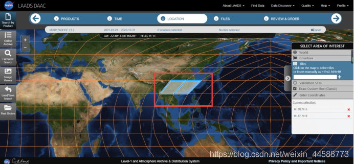 MODIS数据产品下载流程_modis下载数据怎么选择区域-CSDN博客