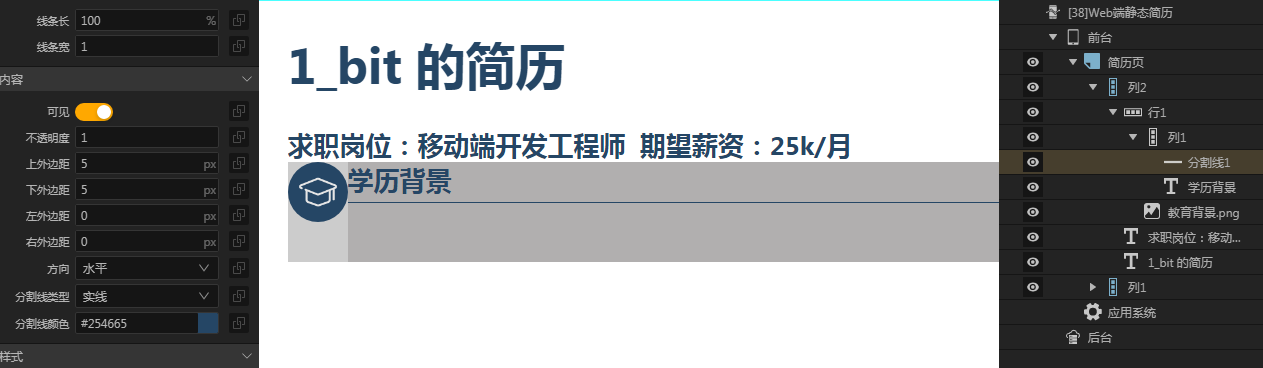 代码做网页_网页制作个人简历模板