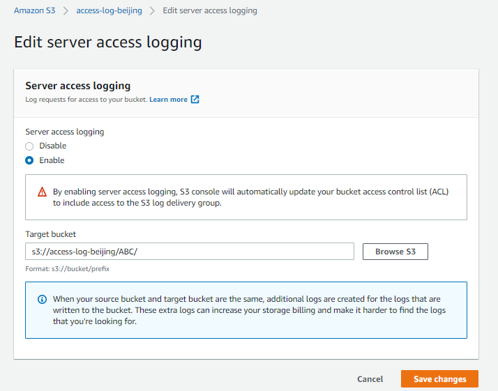 aws S3 access log 的设置_awsCSDN专栏