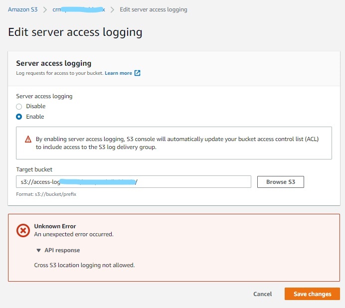 aws S3 access log 的设置_awsCSDN专栏
