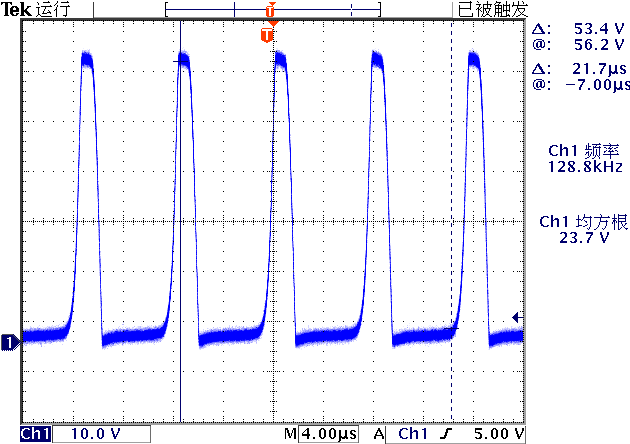 ▲ 图2-4-1-2 电路产生了强烈的振荡