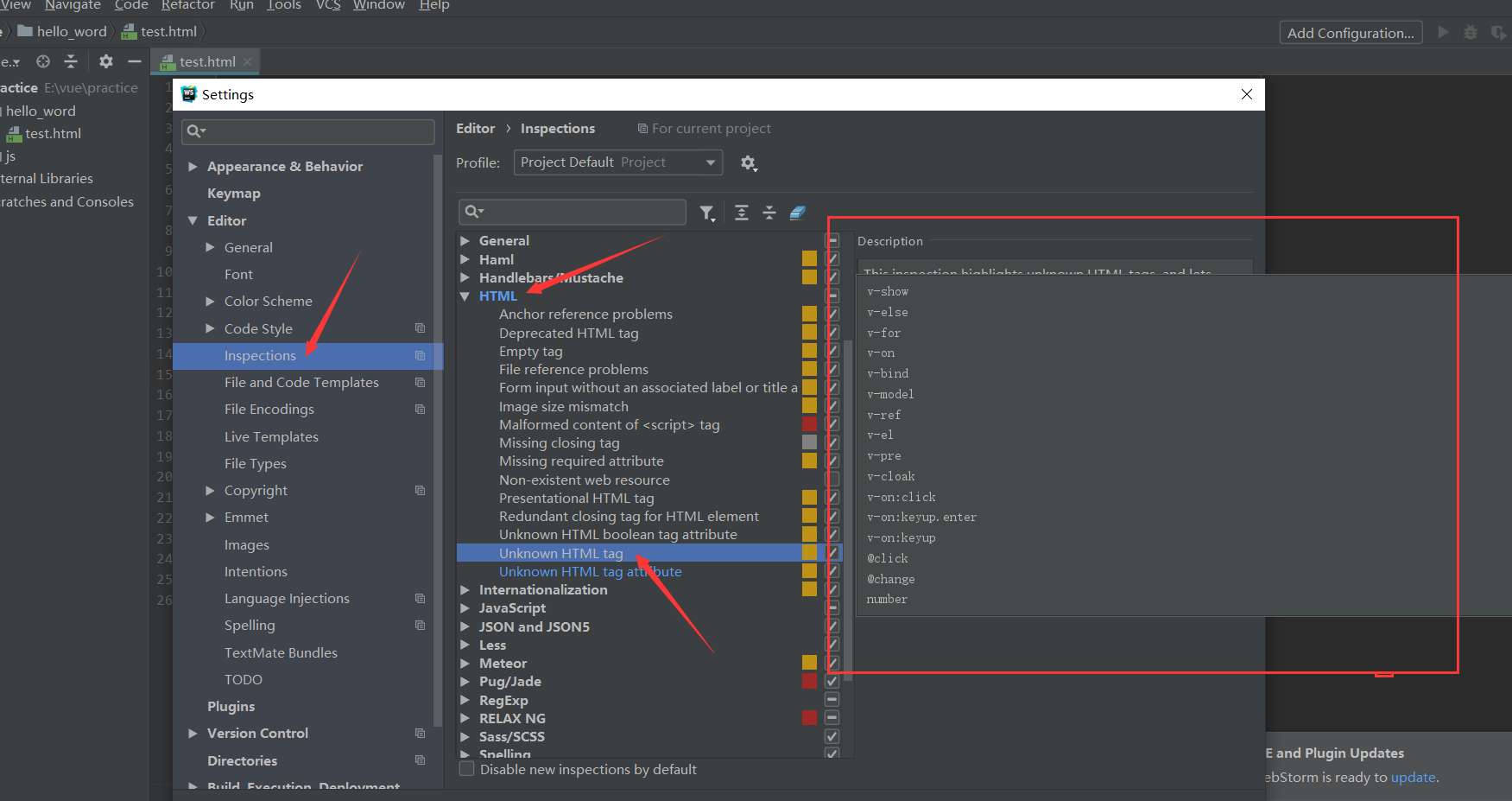 webstorm添加vuejs标签
