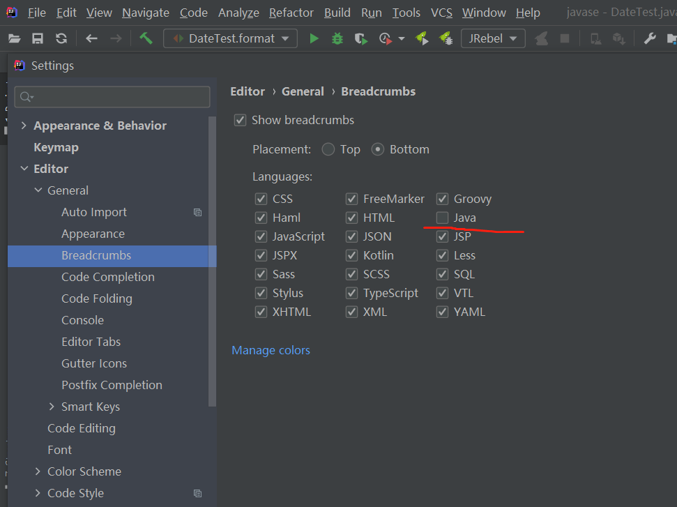 intellij idea 面包屑导航 默认展示_show breadcrumbsCSDN博客