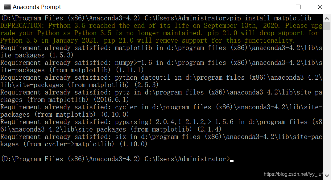 windows10在python环境下pip install安装模块方法(matplotlib、scipy、Pillow)_windows ...