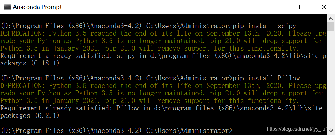 windows10在python环境下pip install安装模块方法(matplotlib、scipy、Pillow)_windows ...