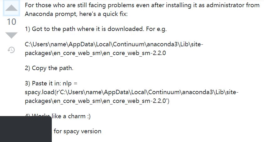 anaconda jupyter NLP spacy.load(‘en_core_web_sm‘)问题_anaconda3 spacy ...