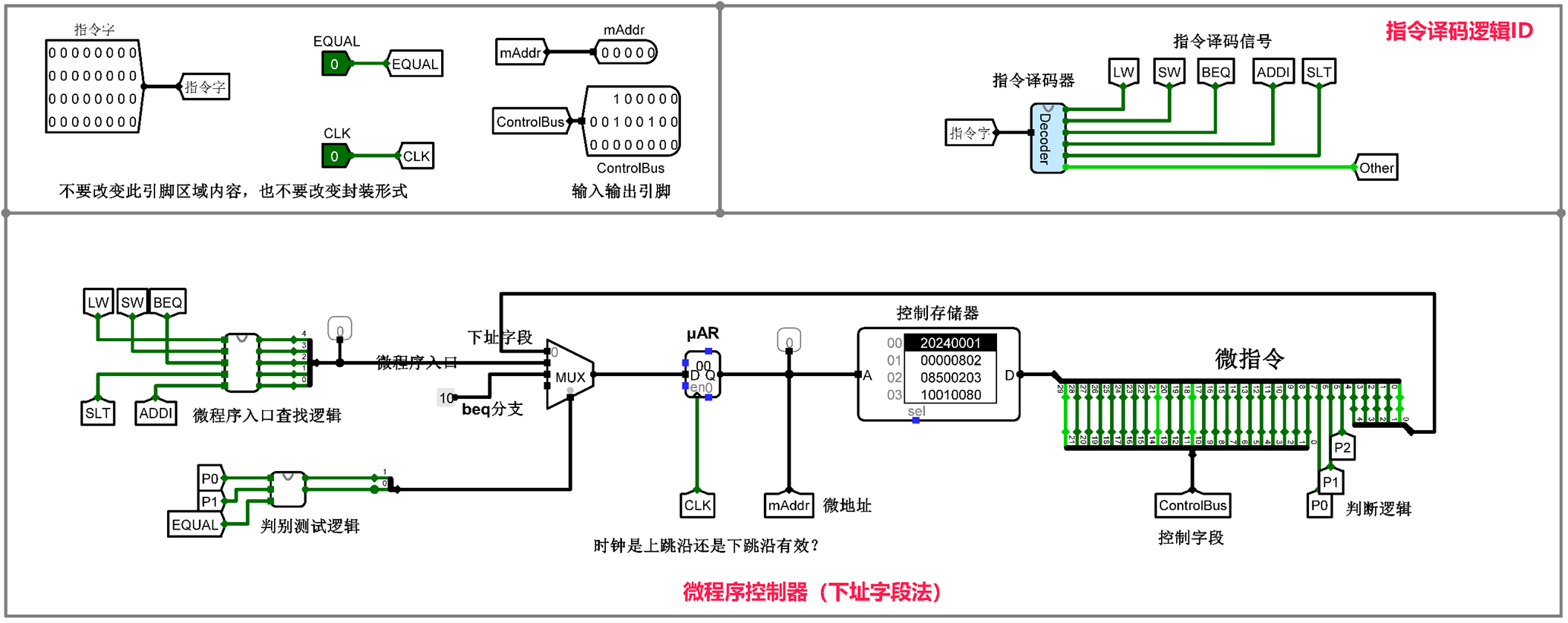逻辑需要使用分线器匹配数据位宽这里是分线器配置:最终电路完成图