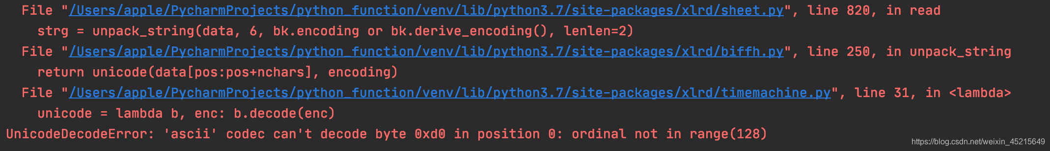 UnicodeDecodeError: ‘ascii‘ codec can‘t decode byte 8xd8 in position 0 : ordinal not in range(128)