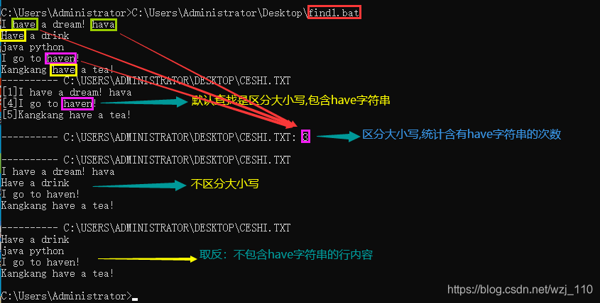 Windows Cmd命令 五 Find和findstr指令 Wzj 110的博客 程序员资料 程序员资料
